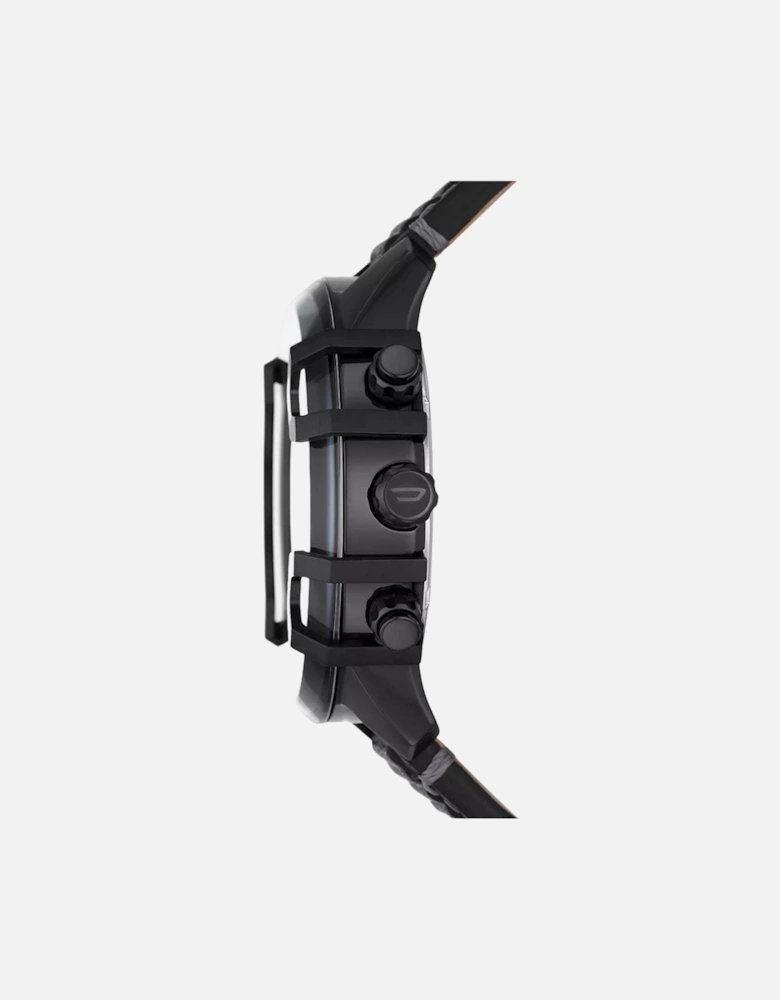 DZ4576 Griffed Chronograph Black Leather Watch