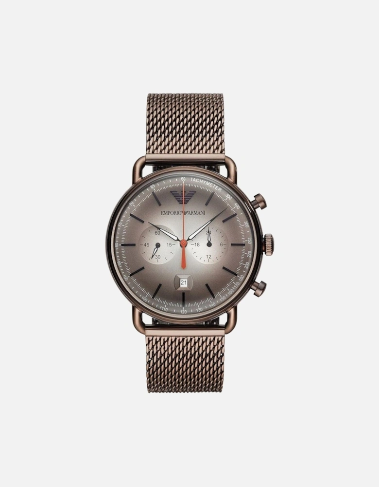 AR11169 Brown Mesh Chronograph Men's Watch