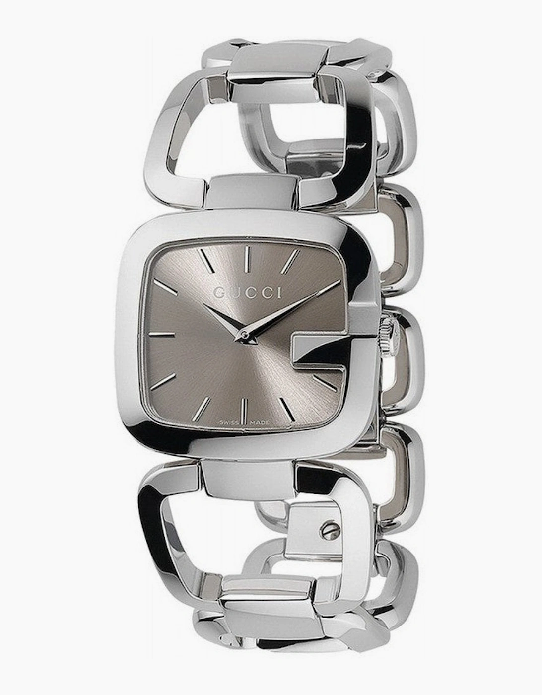 Gucci Women's Gucci YA125402 G Brown Dial 30mm Ladies Watch - Silver