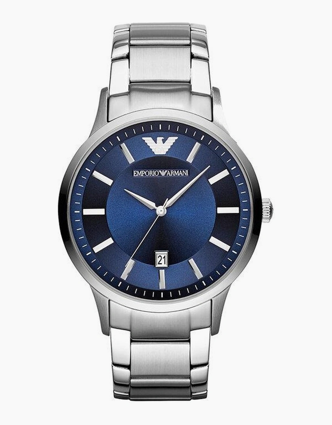 Emporio Armani Men's Emporio Armani AR11180 Quartz Blue Dial Men's Watch - Silver