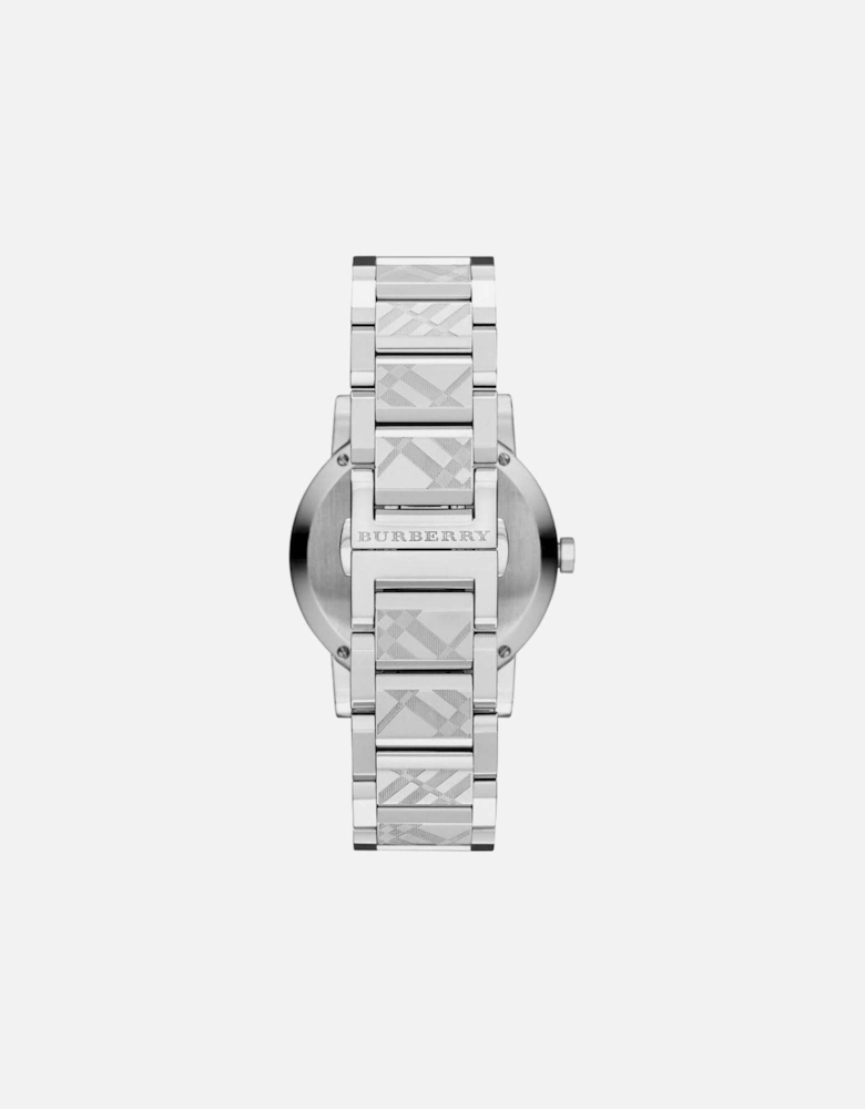 BU9037 The City Engraved Checked Steel Unisex Watch