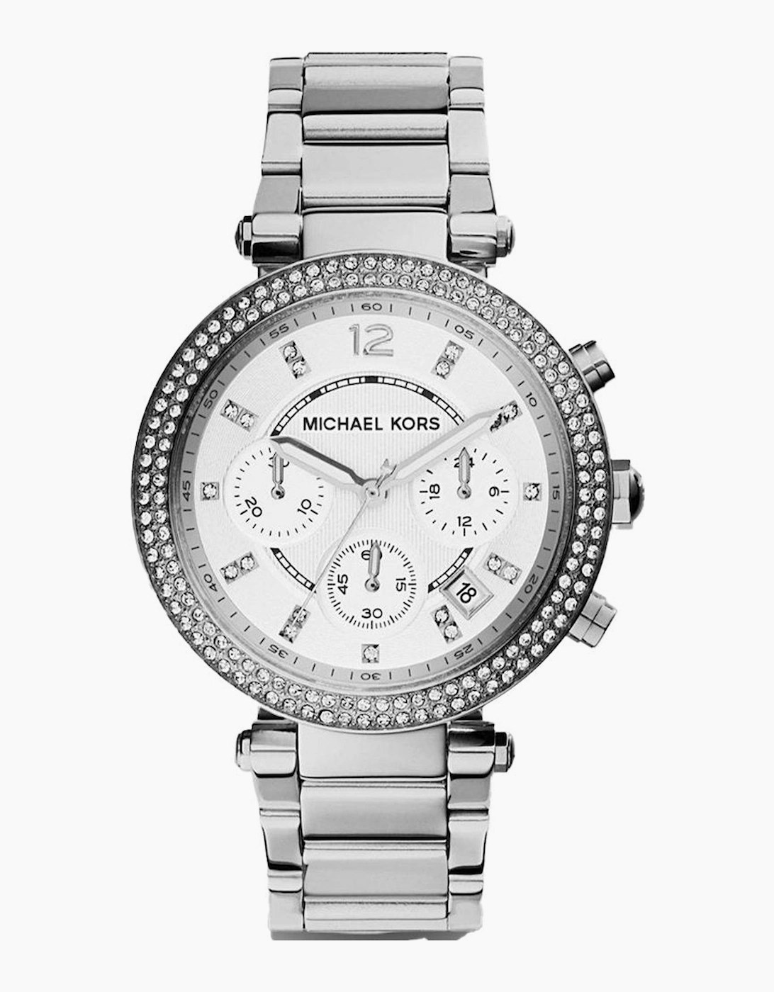 Michael Kors Women's Silver Mk5353 Parker Watch Size 3