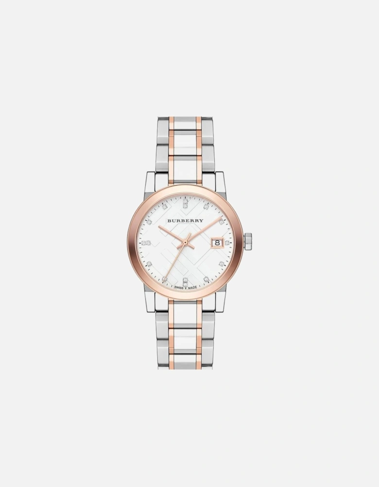 BU9127 Silver Dial Two-tone Ladies Watch