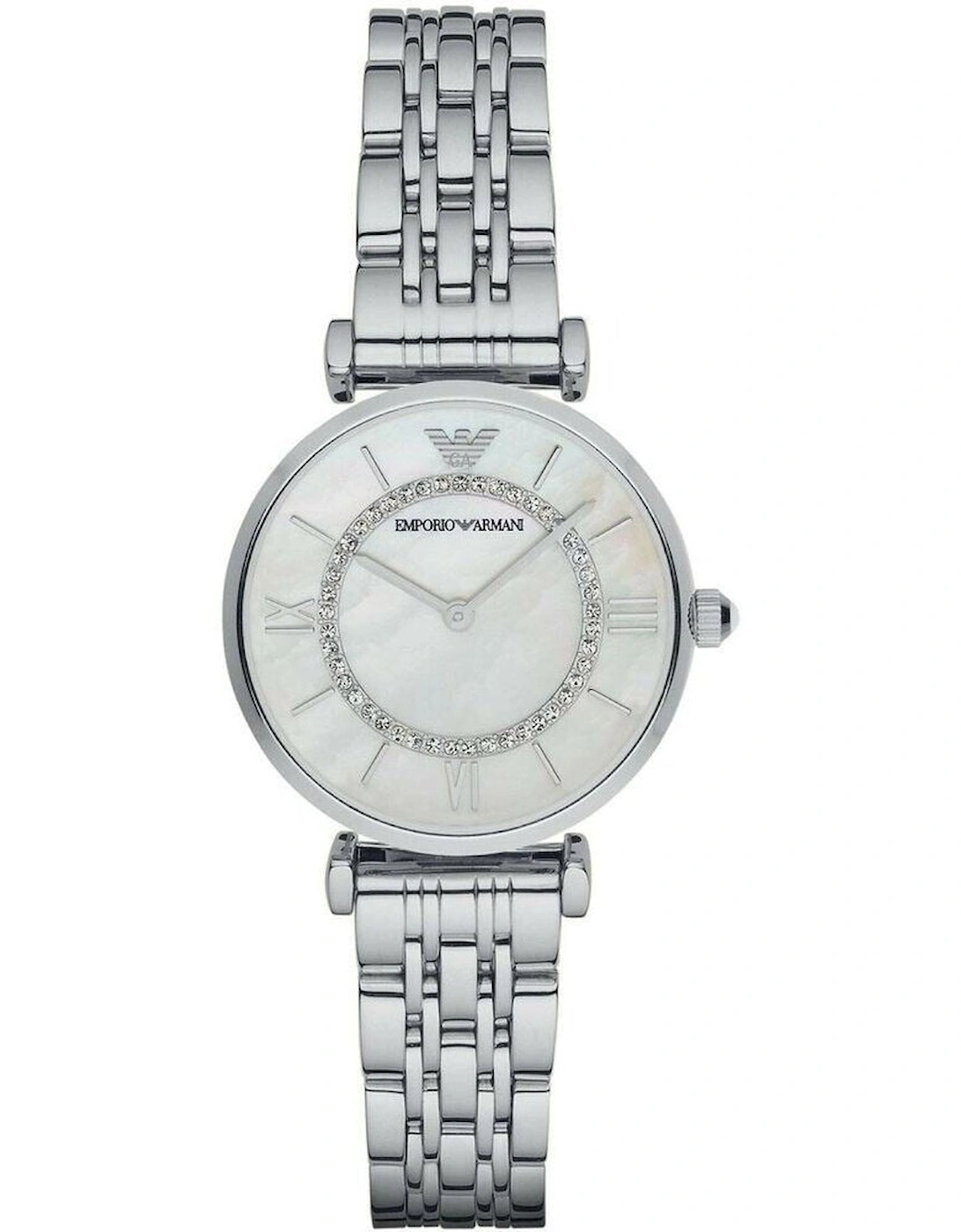 Women's Emporio Armani AR1908 Classic Mother Of Pearl Dial Ladies Watch - Silver