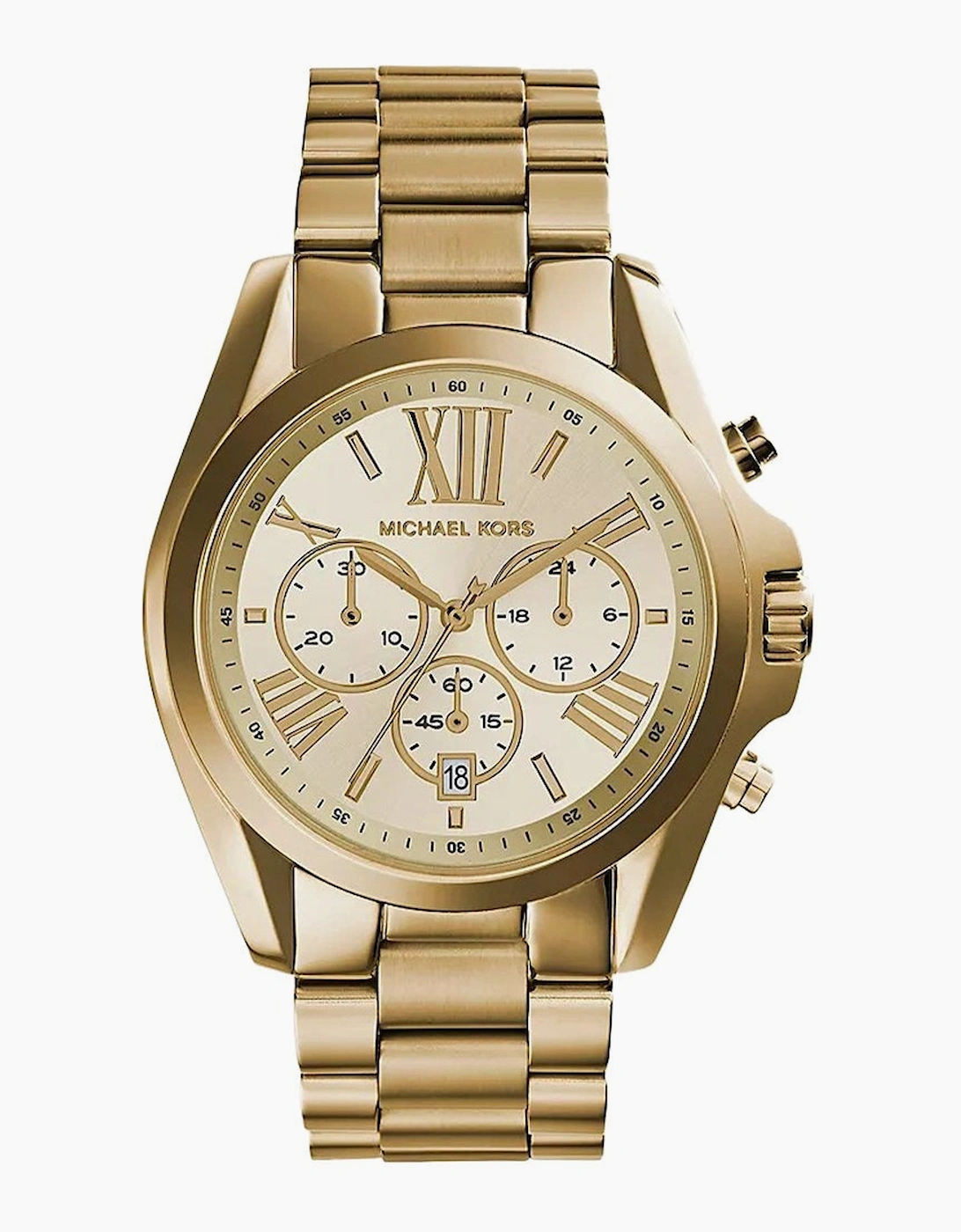 Michael Kors Women's Tan Mk5605 Gold-Tone Bradshaw Watch