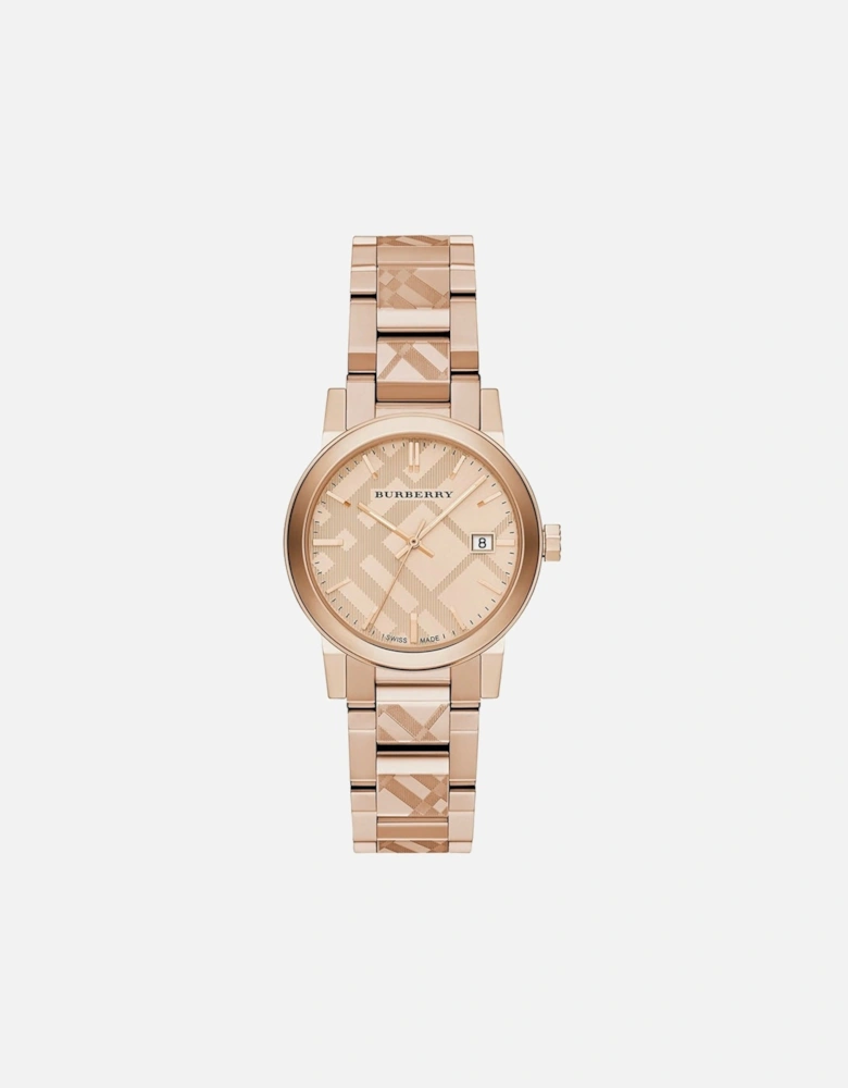 BU9146 The City Engraved Check Unisex Watch