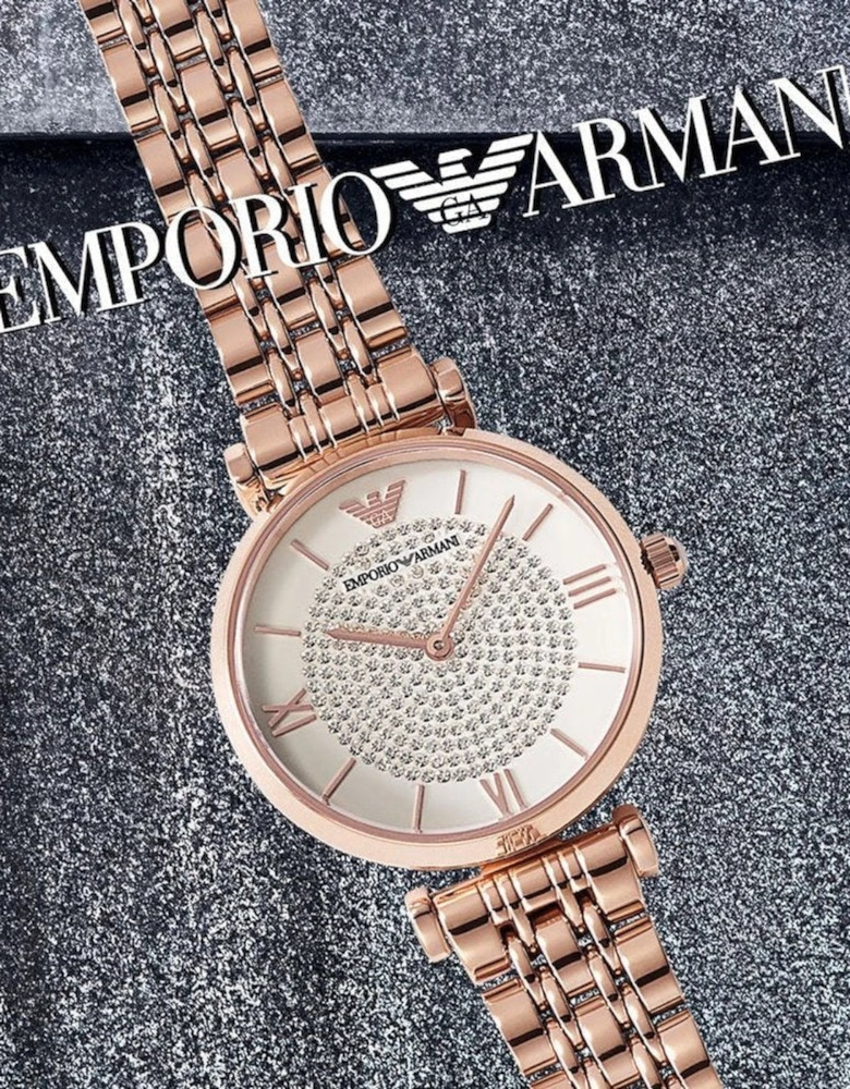 AR11244 T-Bar Rose Gold Tone Ladies Watch