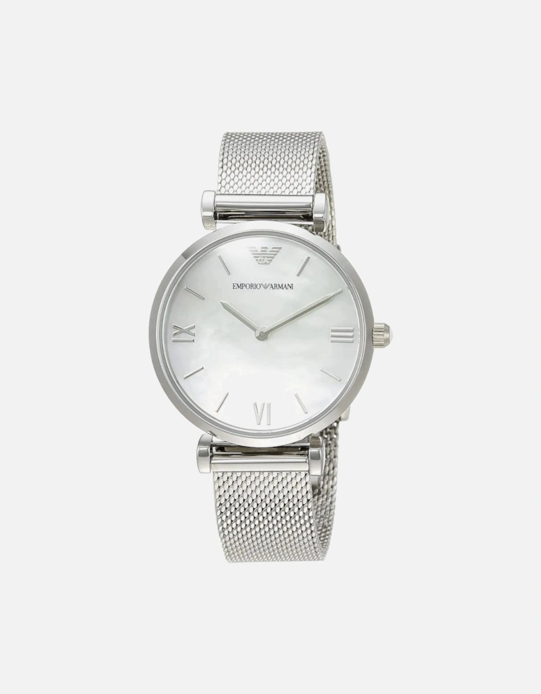 AR1955 Mother Of Pearl Mesh Bracelet Ladies Watch