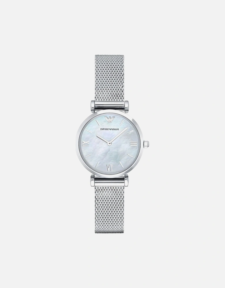 AR1955 Mother Of Pearl Mesh Bracelet Ladies Watch