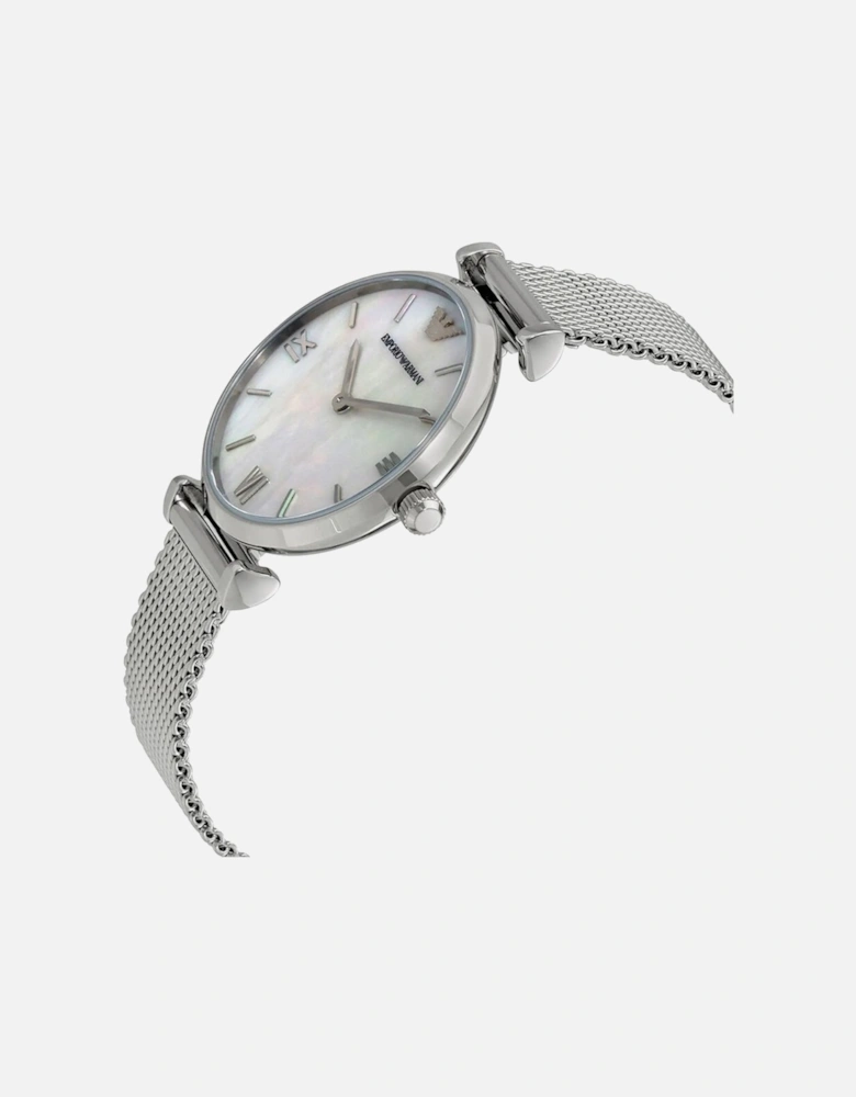 AR1955 Mother Of Pearl Mesh Bracelet Ladies Watch