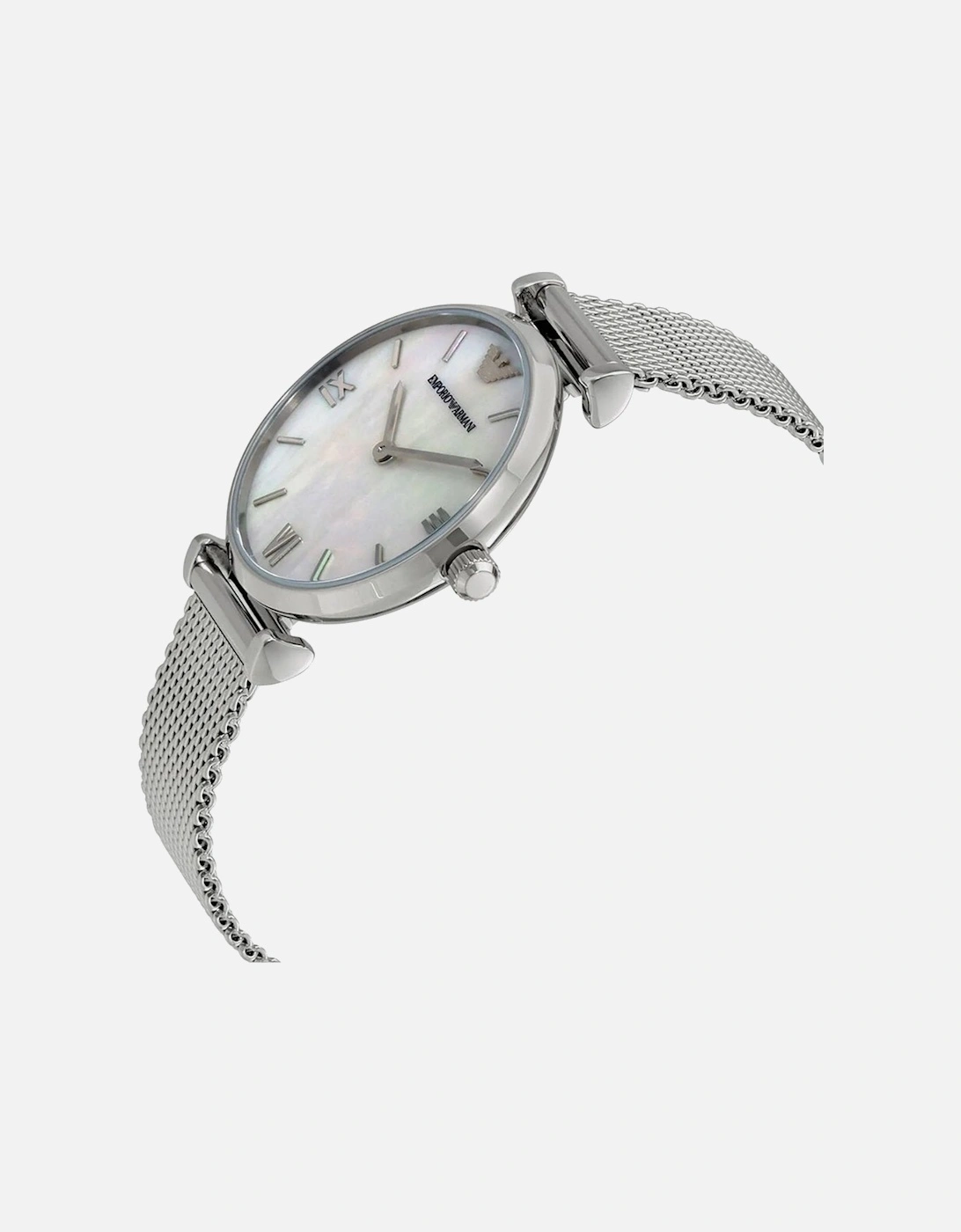 AR1955 Mother Of Pearl Mesh Bracelet Ladies Watch