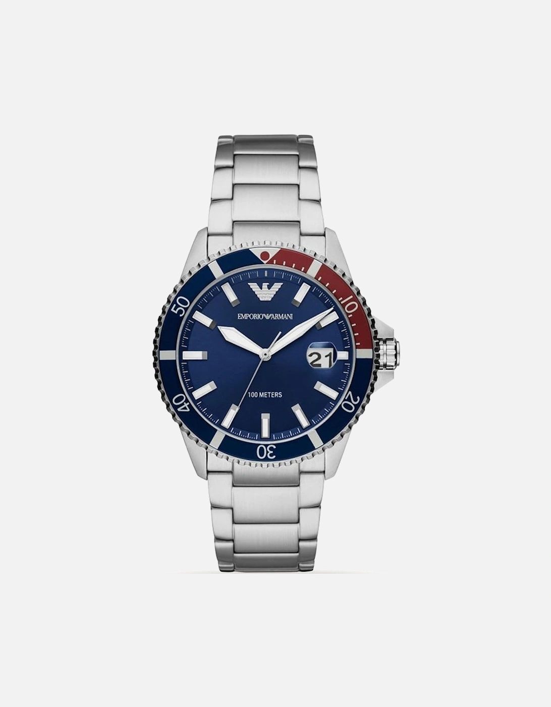 Emporio Armani Men's Emporio Armani AR11339 Men's Diver Watch Blue - Silver
