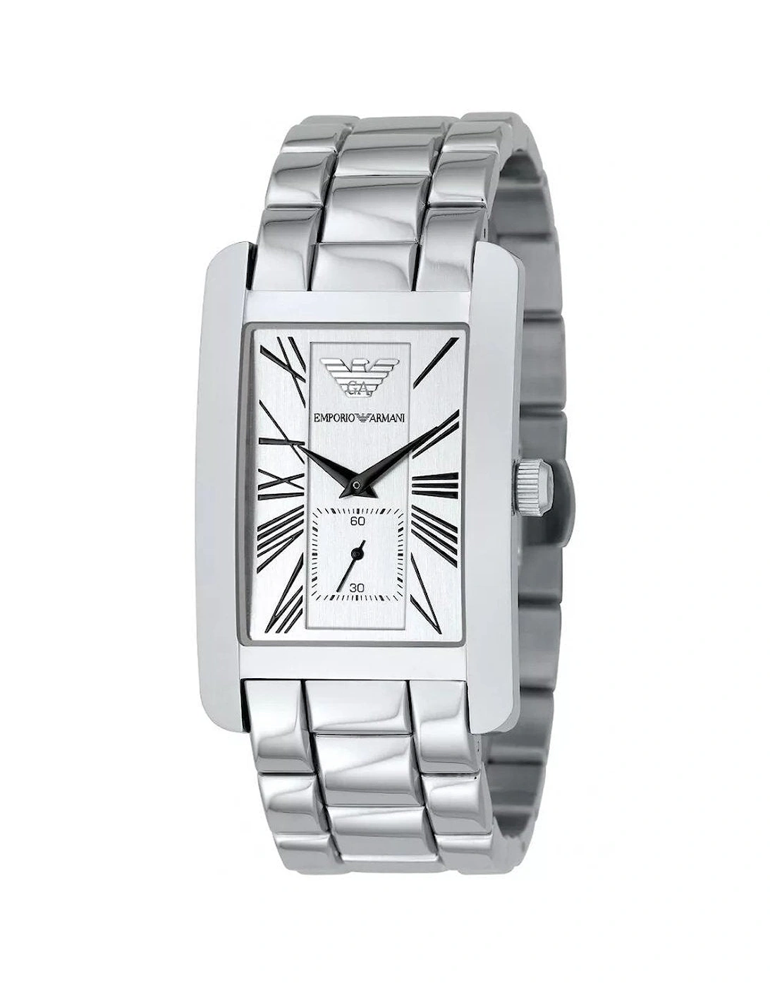 Emporio Armani Men's Emporio Armani AR0145 Classic White Dial Men's Watch - Silver
