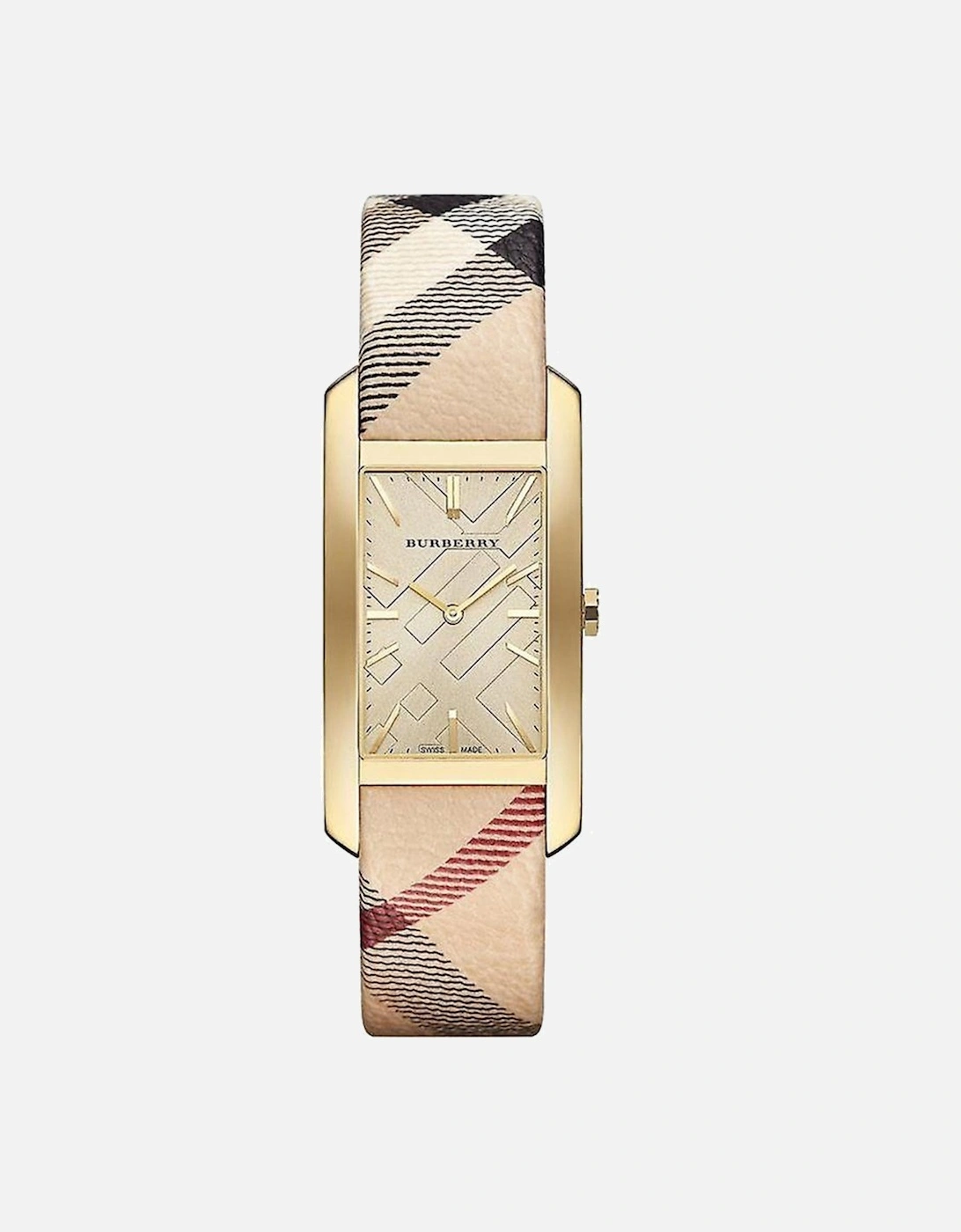 Burberry Women's Burberry BU9407 25mm Gold Case Leather Ladies' Watch - Multi