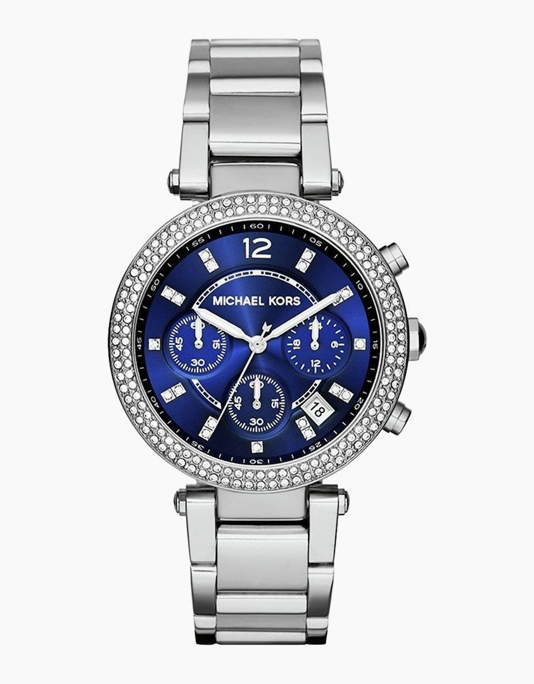 Michael Kors Women's Blue/Silver Mk6117 Dial Parker Watch Medium