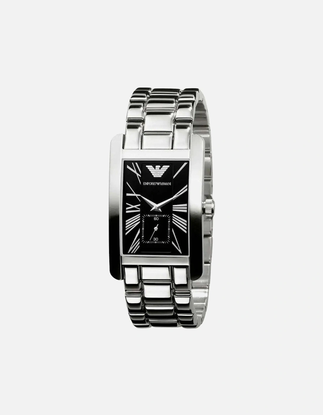 AR0156 Classic Black Rectangle Men's Watch, 6 of 5