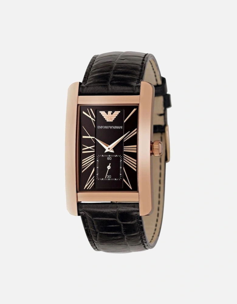 AR0168 Rectangular Rose Gold Men's Watch