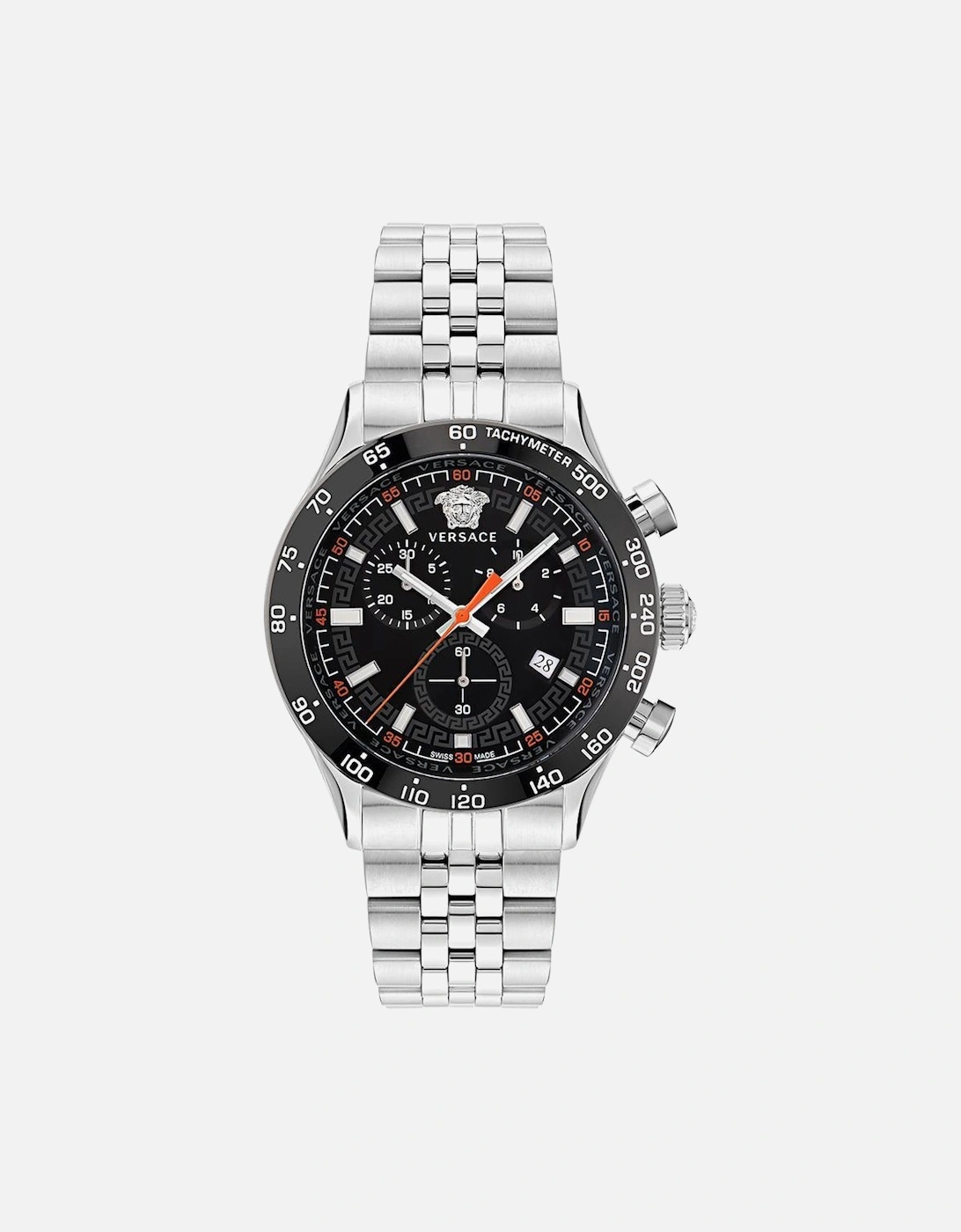 Versace VE2U00322 Hellenyium Chrono black silver Stainless Steel Men's Watch NEW - Image 3