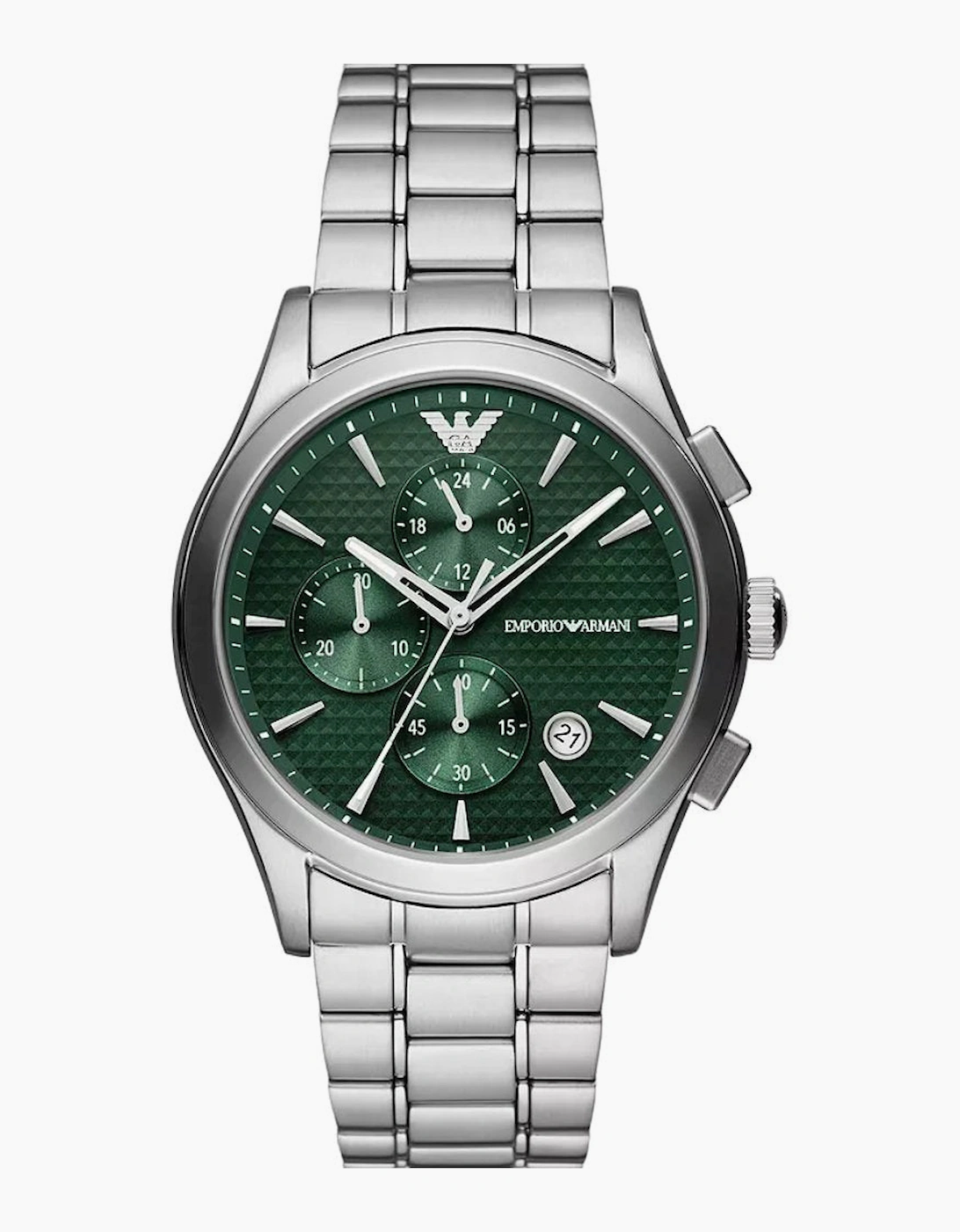 Emporio Armani Watch for Men, Quartz 3 sub dial Chronograph Movement and 42mm Case Size with Stainless Steel Strap - Image 3