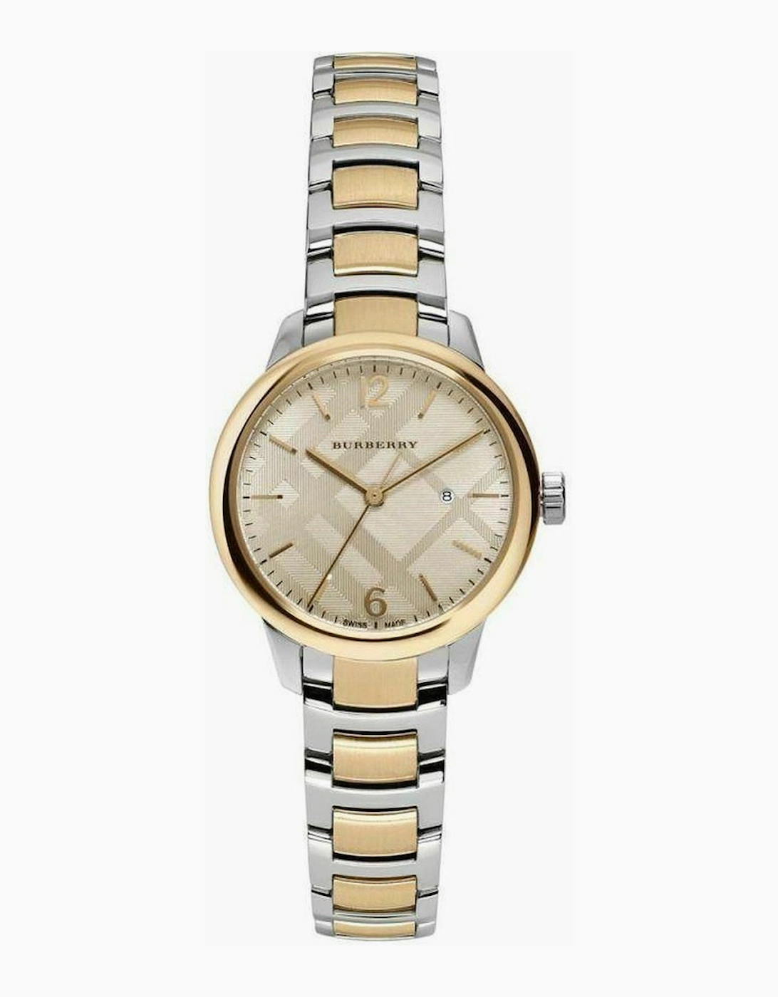 Women's Burberry BU10118 Classic Swiss Made Two Tone Women's Watch - Tan