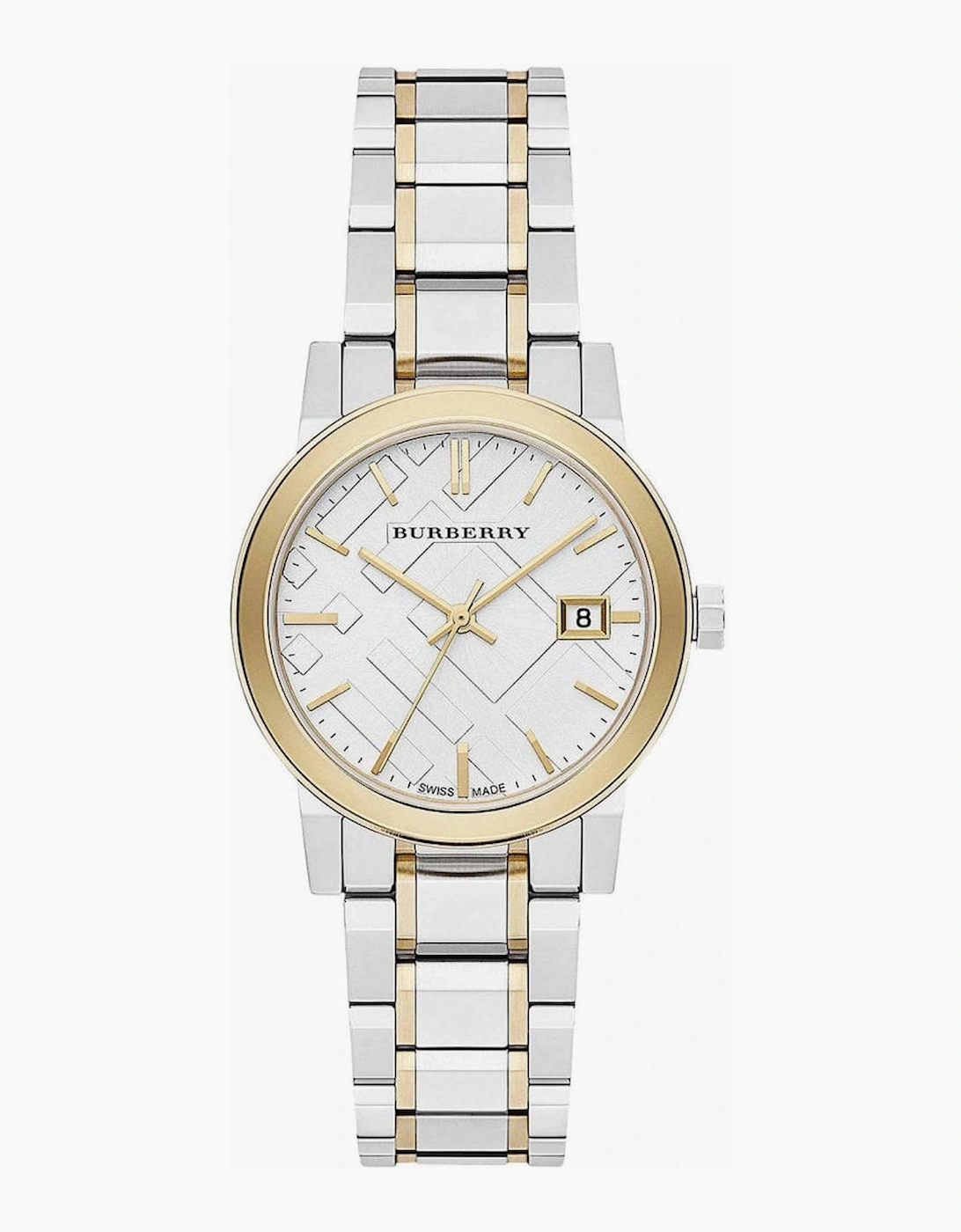 Burberry Women's Silver Bu9115 Two Tone The City Watch