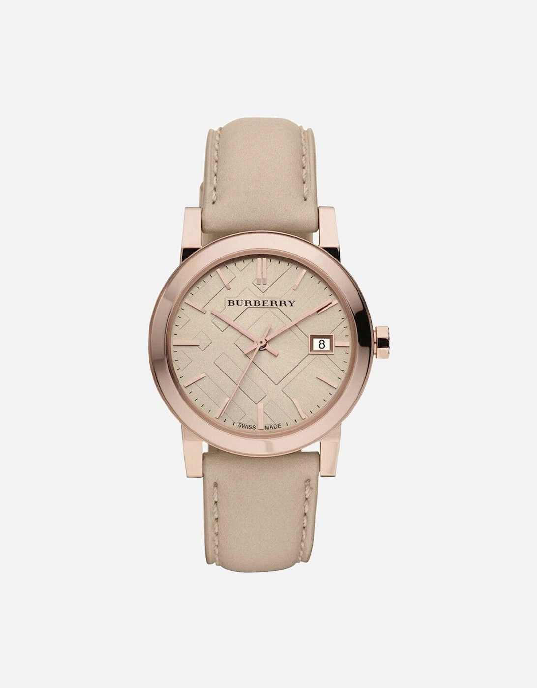 BU9109 Rose Gold Tone Beige Check Dial Women's Watch, 4 of 3