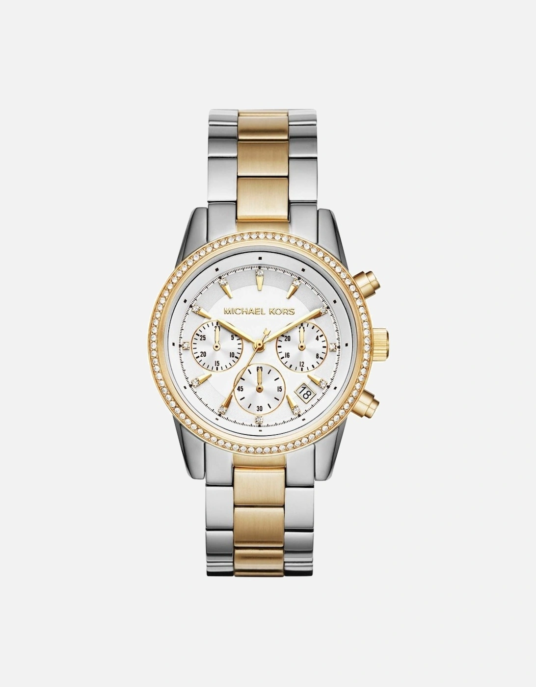 Michael Kors Women's White Mk6474 Ritz Chronograph Watch