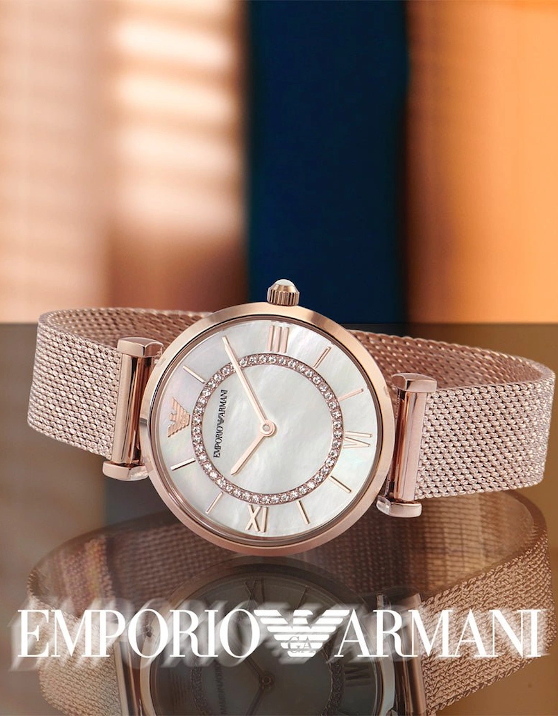 AR11320 Rose Gold Gianni T-Bar Ladies Watch