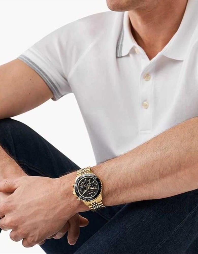 MK8726 Black Dial Gold Tone Men's Watch