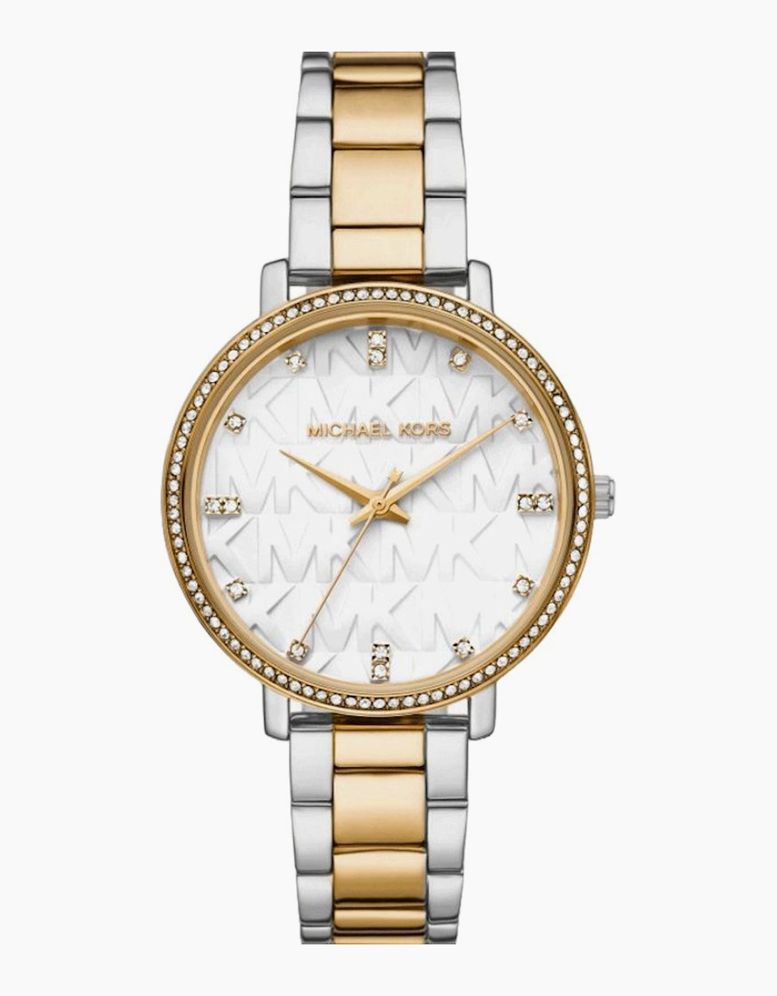 Women's Michael Kors MK4595 Pyper Two-Tone Bracelet Ladies Watch - White
