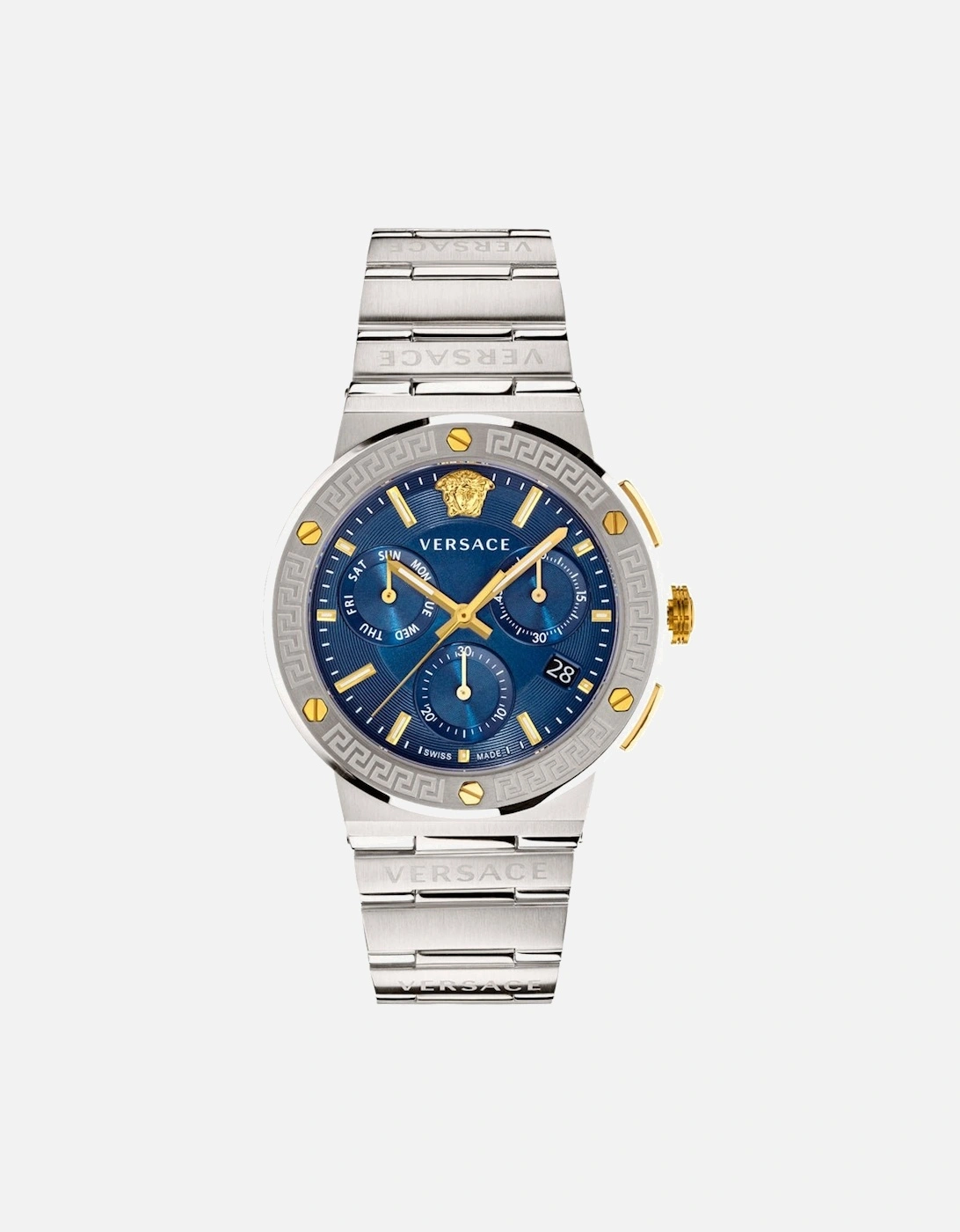 Men's Versace VEZ900221 Greca Logo Chrono Luxury Men's Watch - Blue
