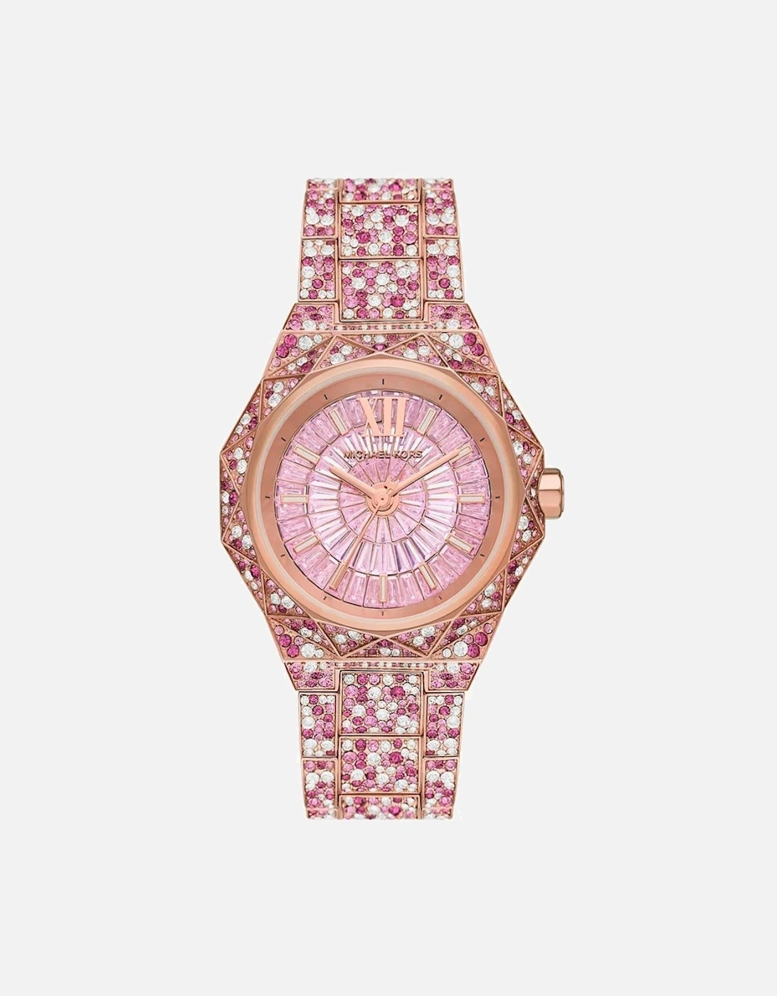Michael Kors Women's Michael Kors MK7343 Pave Rose Gold-Tone Ladies Watch - Pink