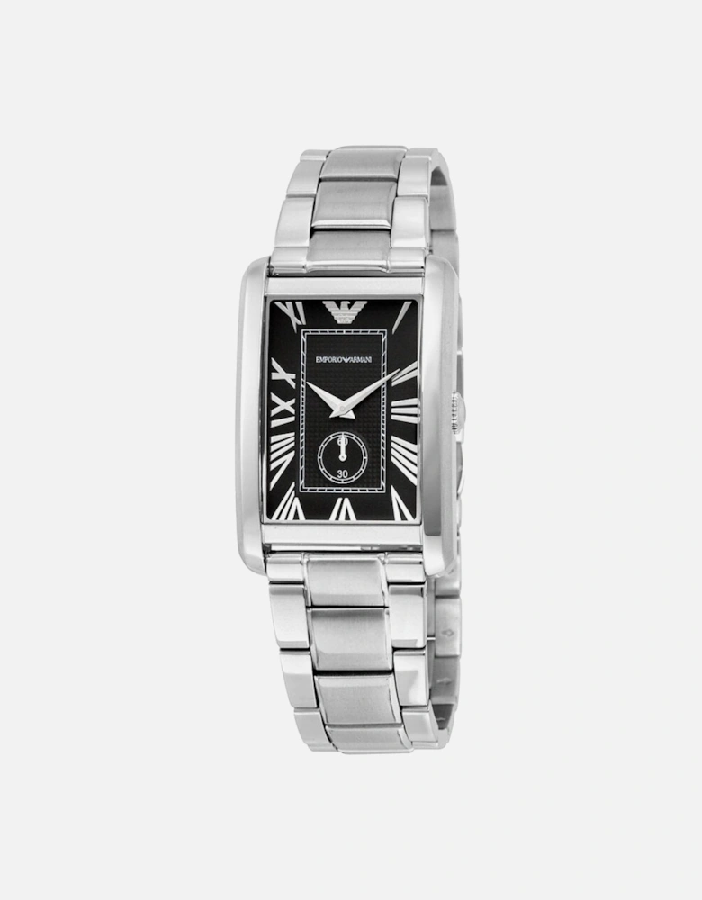 AR1608 Rectangular Black Dial Men's Watch