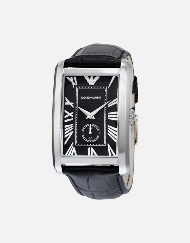 AR1604 Rectangular Black Dial Men's Watch