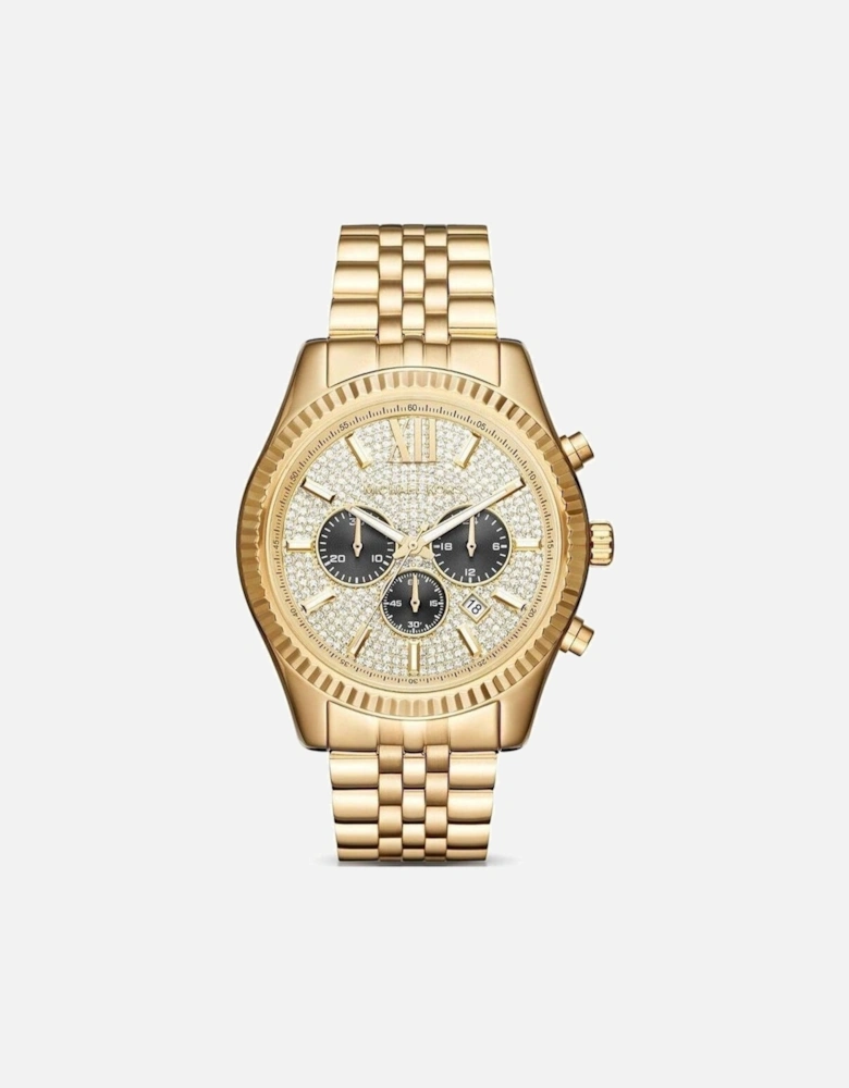 MK8494 Lexington Gold Pave Men's Watch