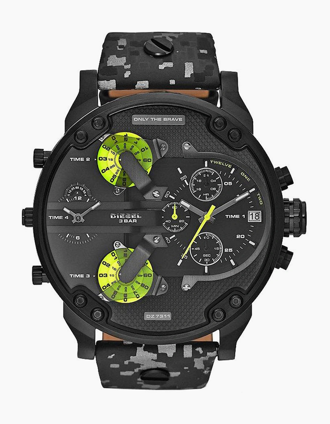 Diesel Men's Black Dz7311 Mr Daddy 2.0 Camouflage Watch