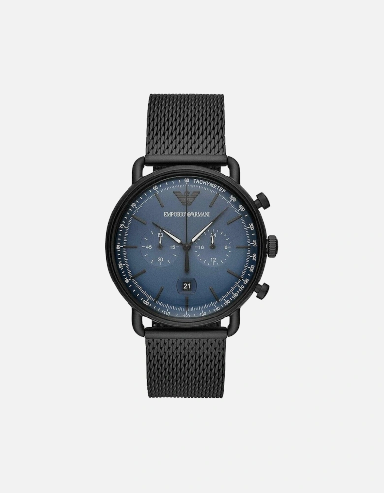 AR11201 Chronograph Date Mesh Bracelet Strap Men's Watch