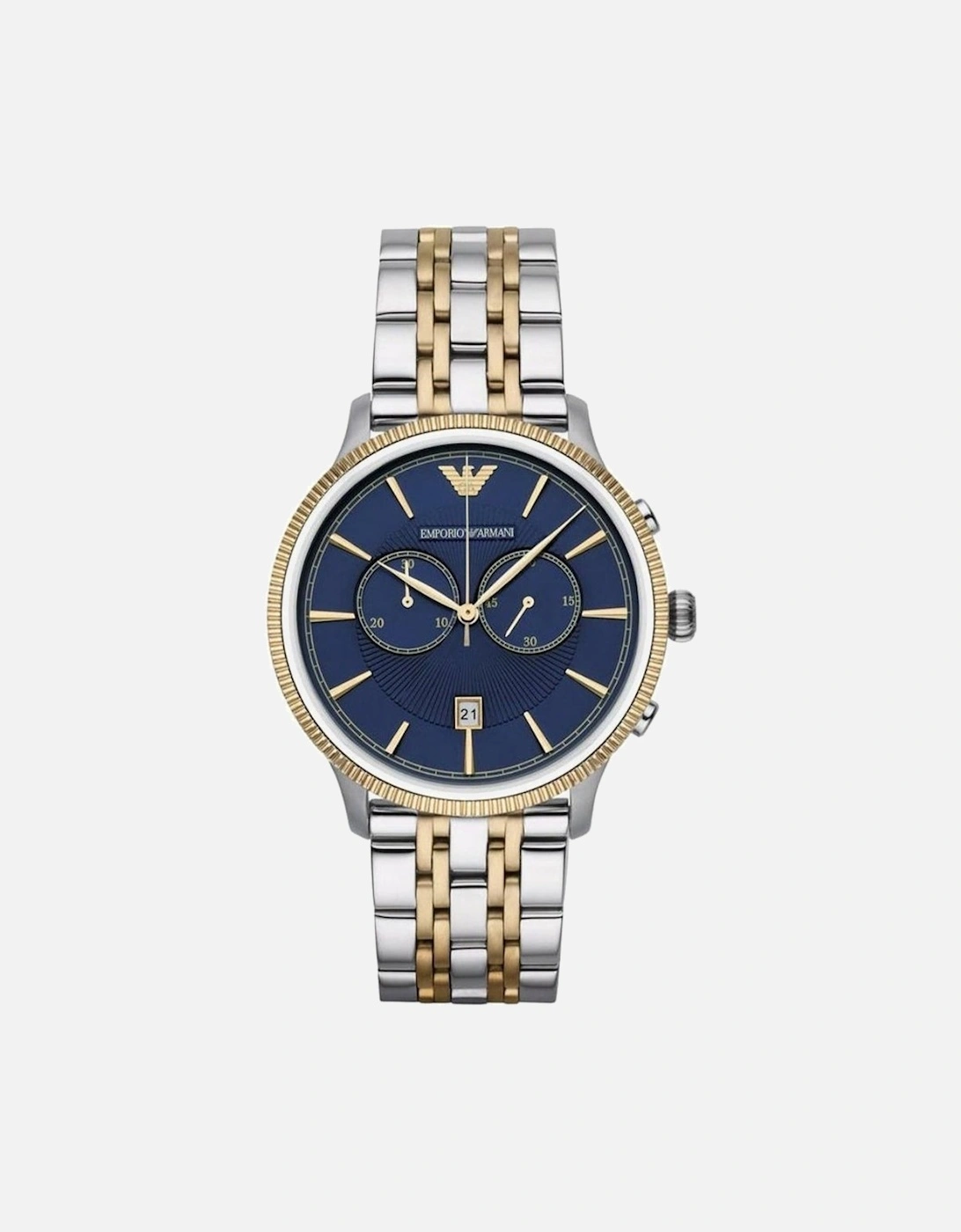 Emporio Armani Men's Emporio Armani AR1847 Men's Watch Chronograph Two Tone Blue