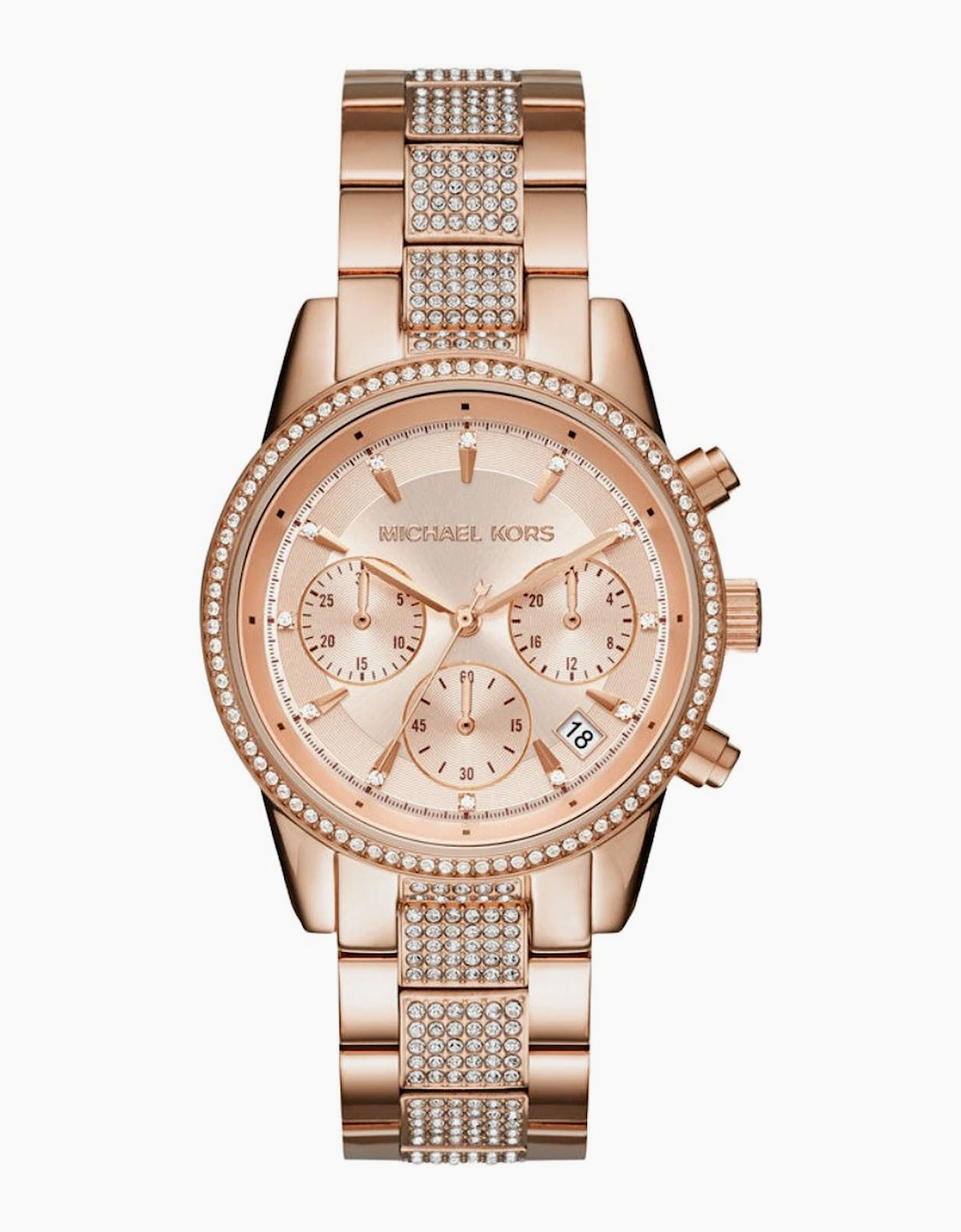 Michael Kors Women's Tan Mk6485 Ritz Chronograph Watch