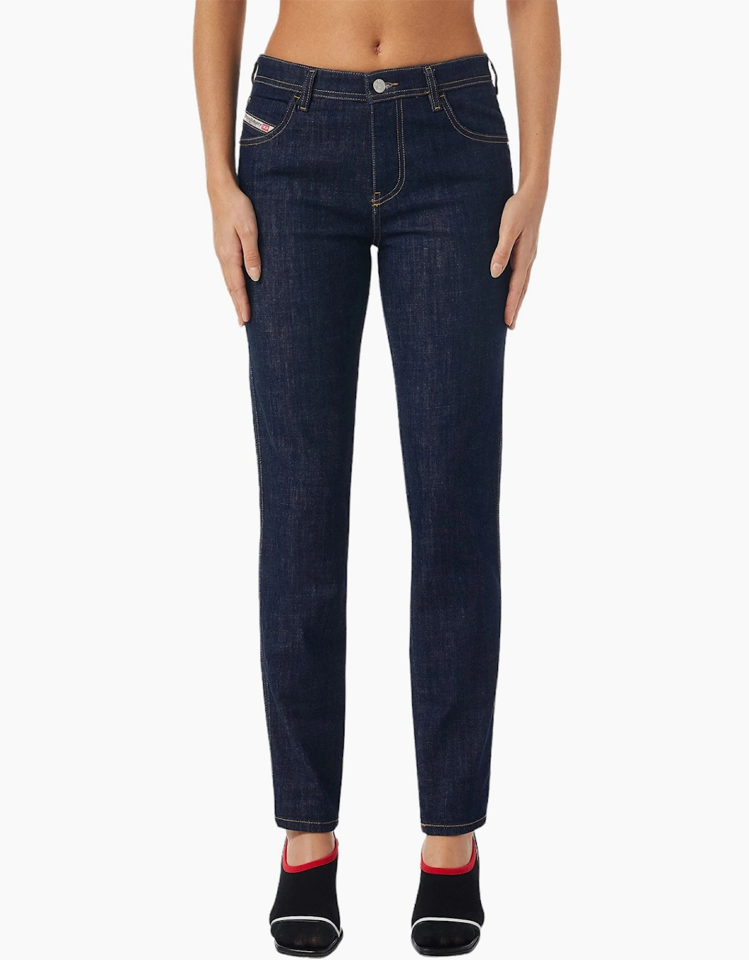 Diesel Women's DIESEL 2015  BABHILA Z9C17 Womens Denim Jeans Skinny Fit Mid Waist Dark Blue New - Navy