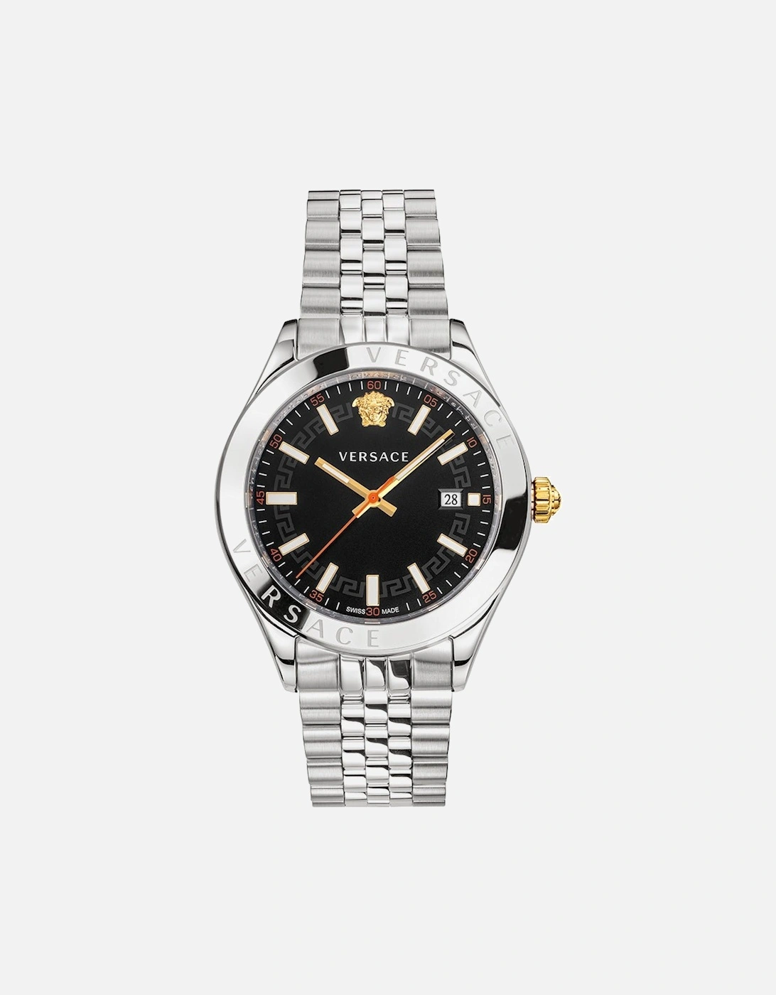 Versace Men's Black/Silver Vevk00420 Hellenyium Dial Watch