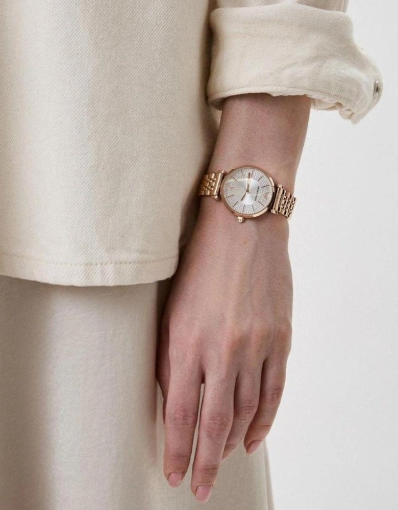AR11446 Gianni T-Bar Analog Silver Dial Women's Watch