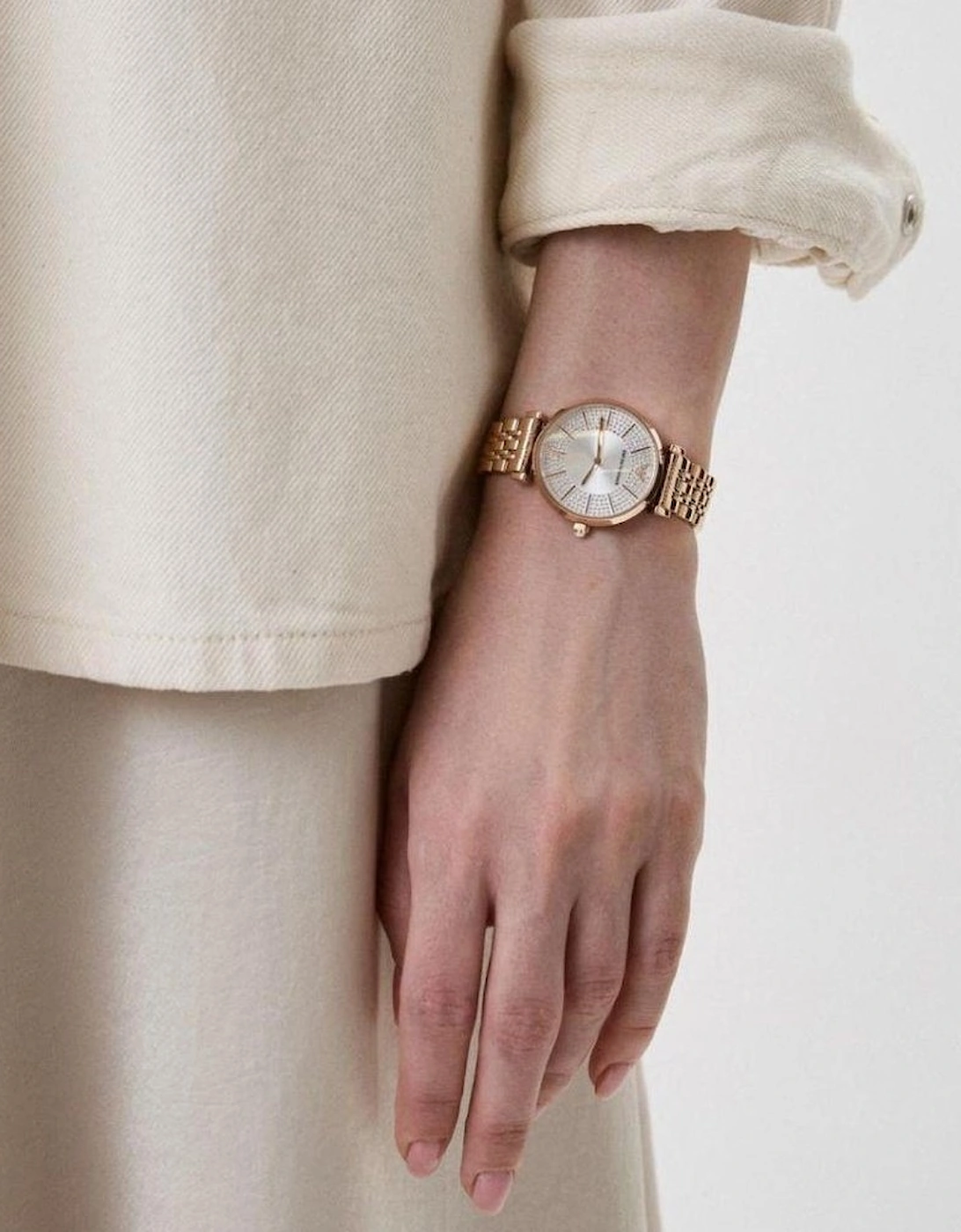 AR11446 Gianni T-Bar Analog Silver Dial Women's Watch