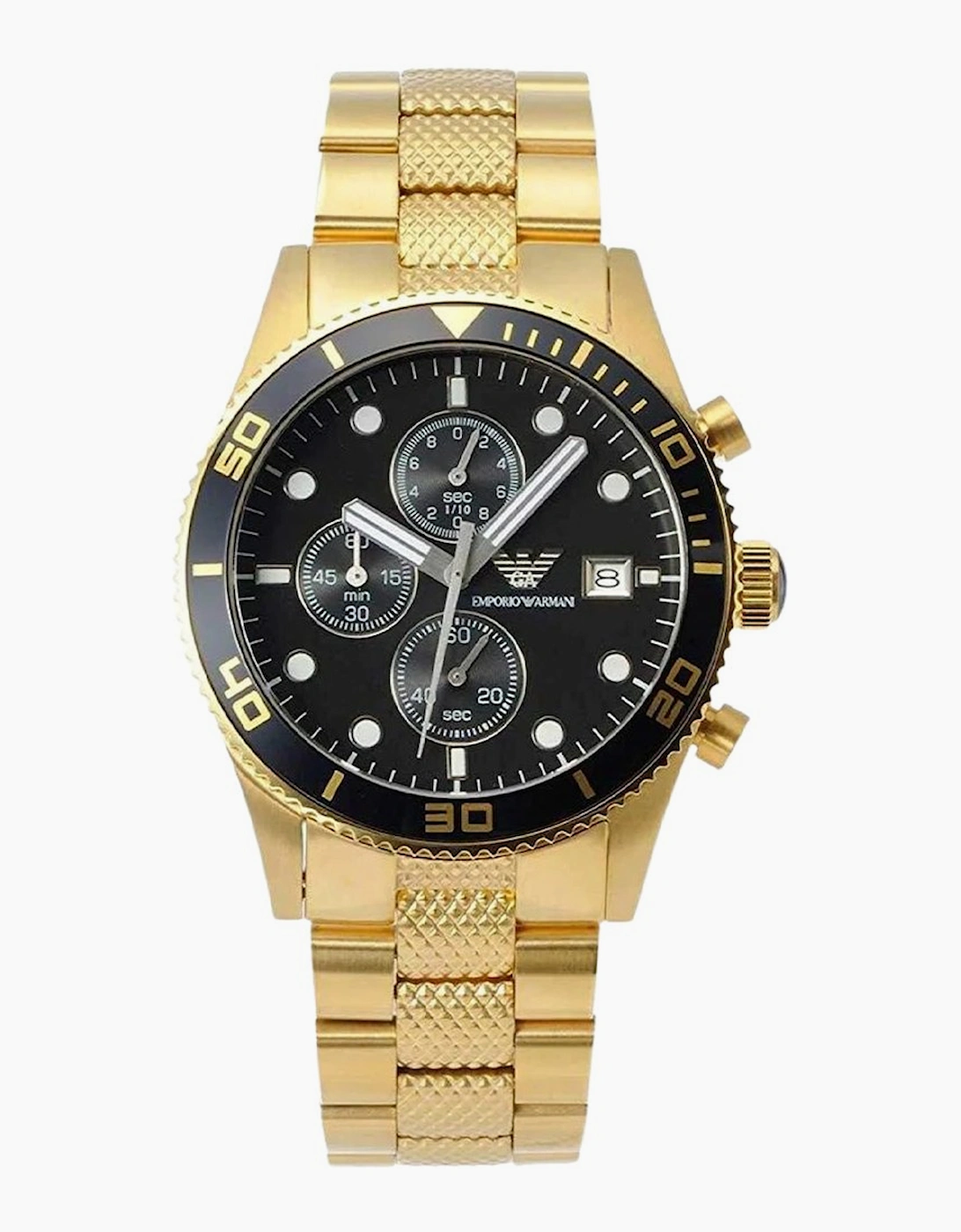 Emporio Armani Men's Emporio Armani AR5857 Men's Chronograph Watch Gold