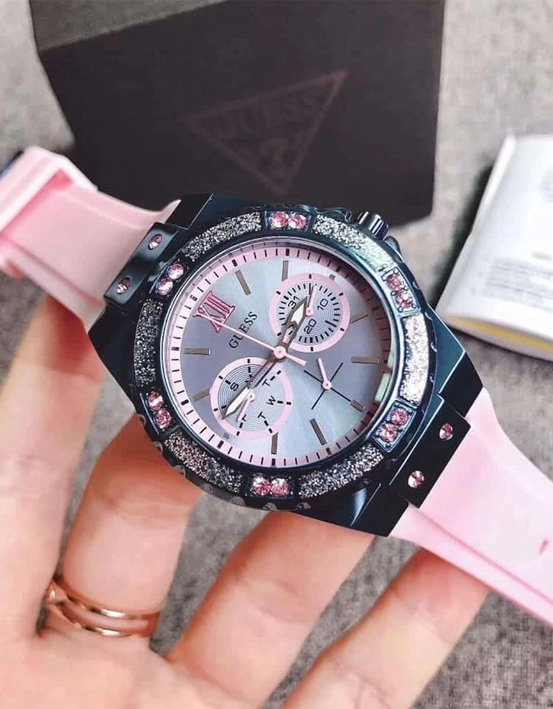 W0775L5 Limelight Crystals Pink Ladies Watch