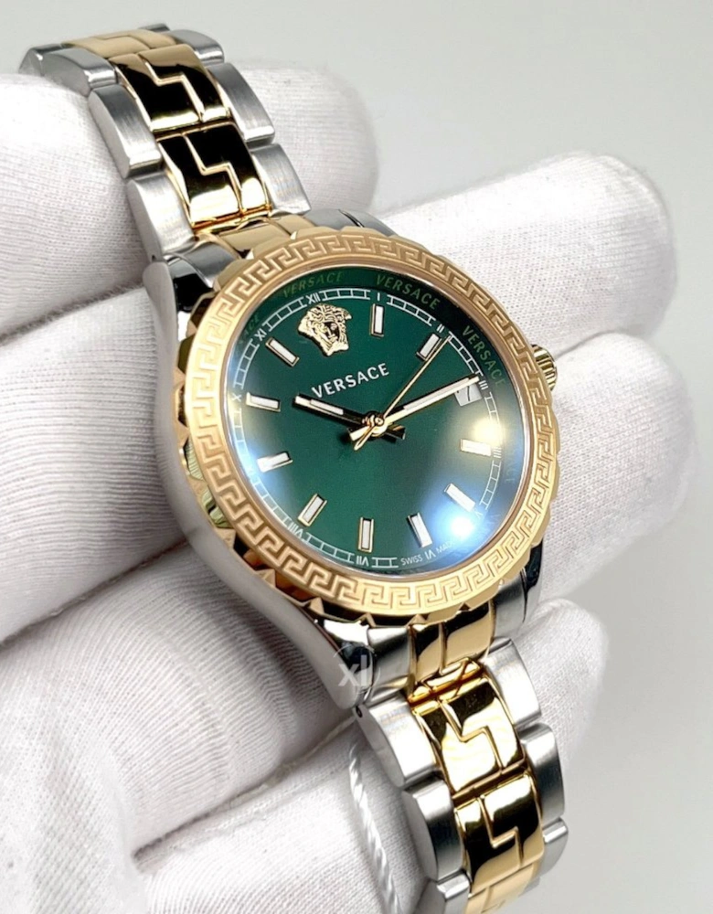 V12050016 Hellenyium Two-Tone Green Ladies Watch