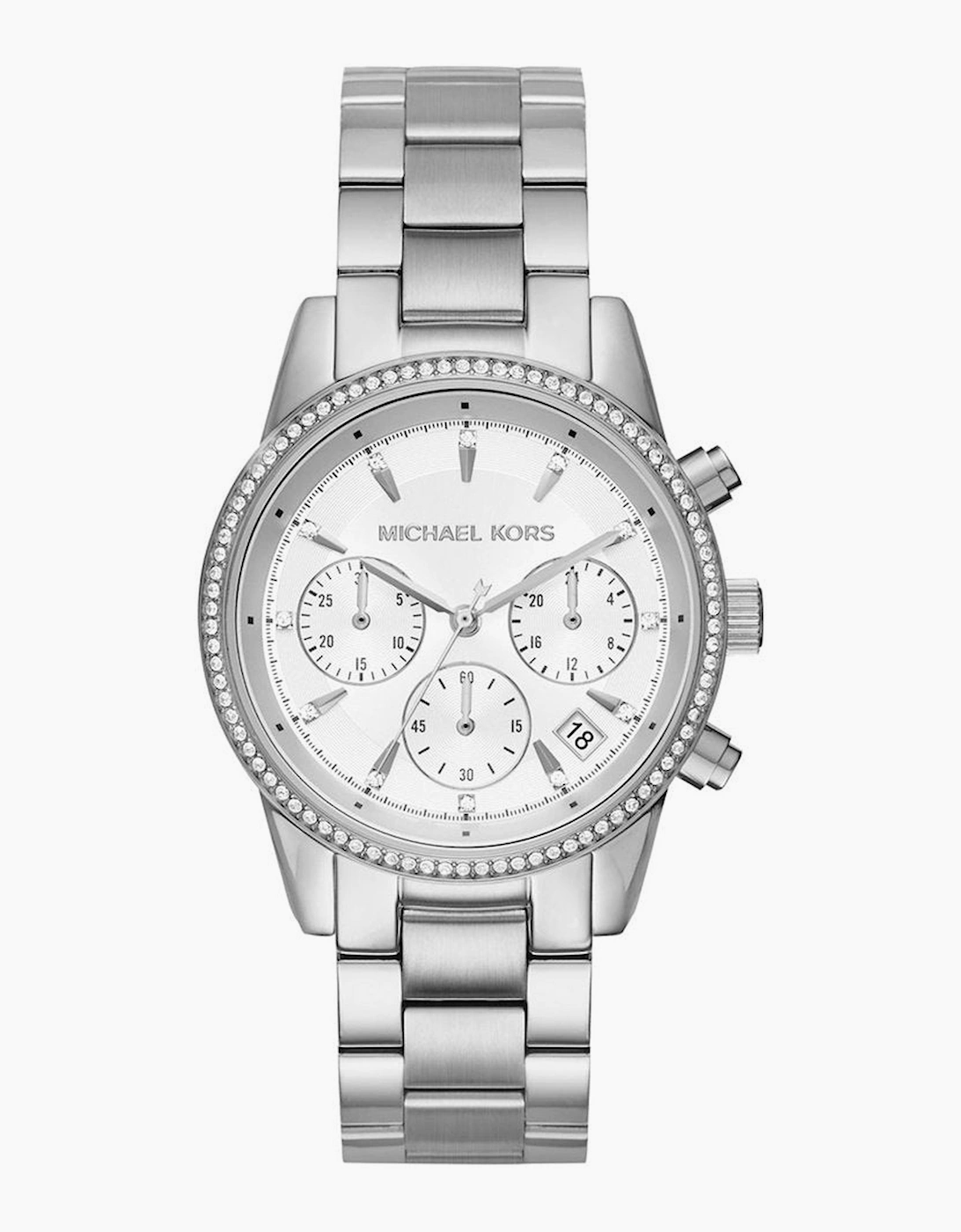 Michael Kors Women's Silver Mk6428 Ritz Chronograph Watch
