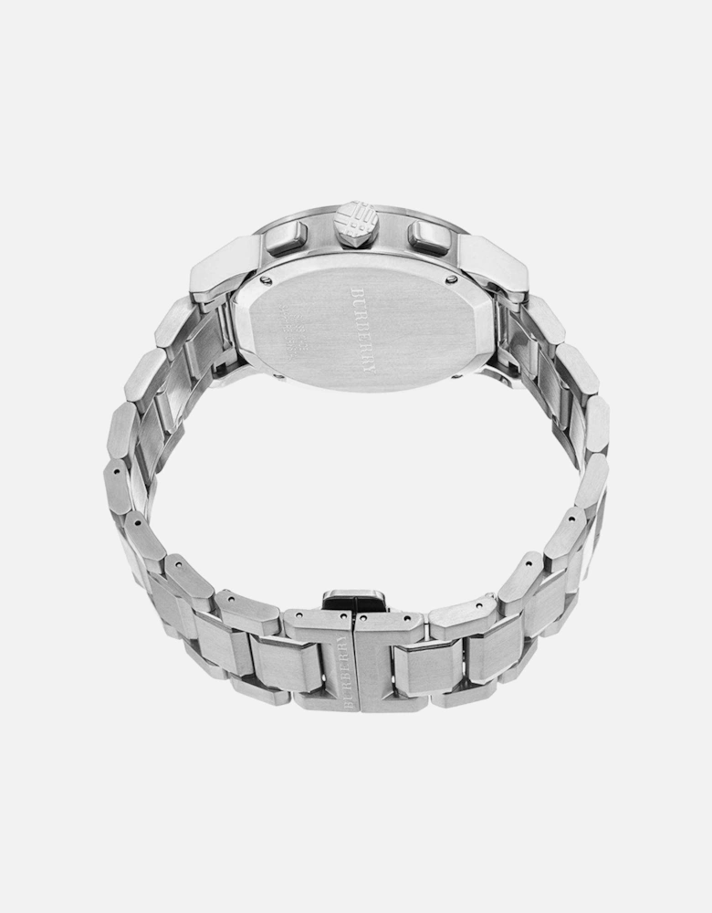 BU9350 Large Check Stainless Steel Bracelet Men's Watch