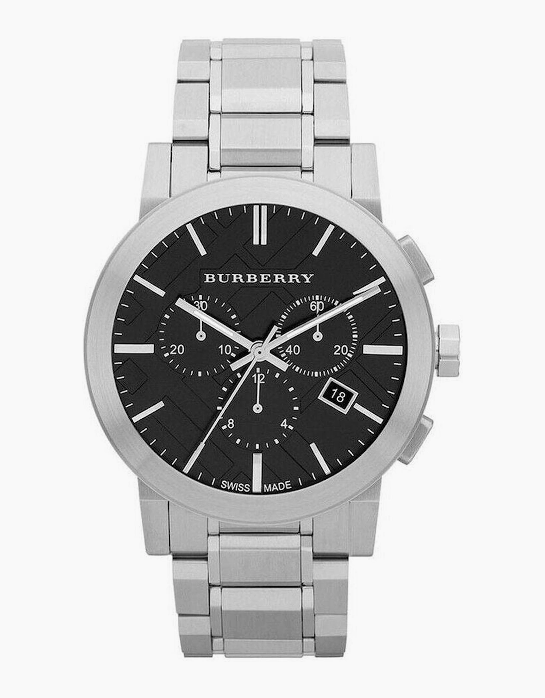 Burberry Men's Burberry BU9351 Chronograph Black Dial Stainless Steel Men's Watch - Silver