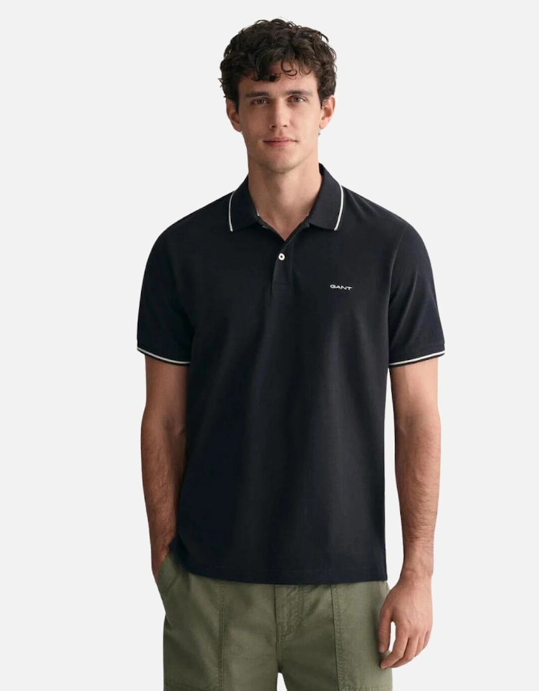 Tipping SS Pique Polo - Black